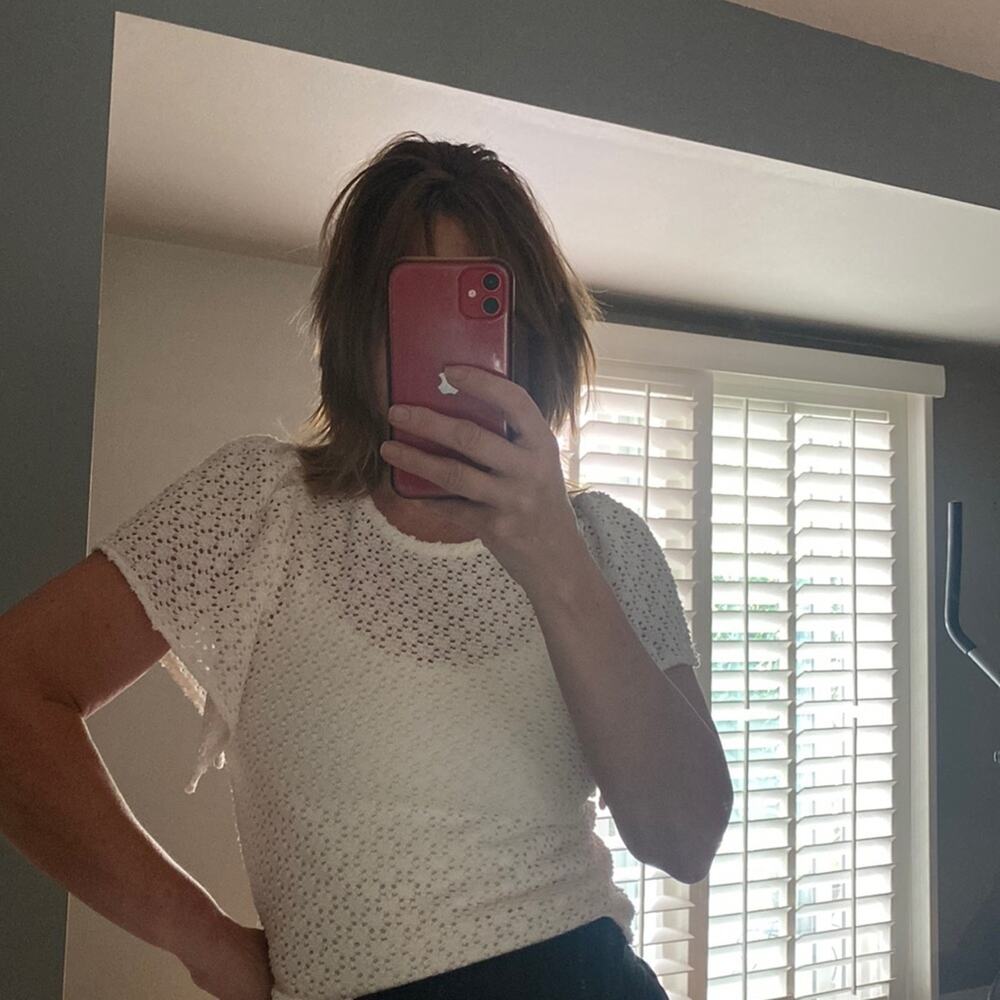 NWT Madewell Texture & Thread flutter sleeve blouse